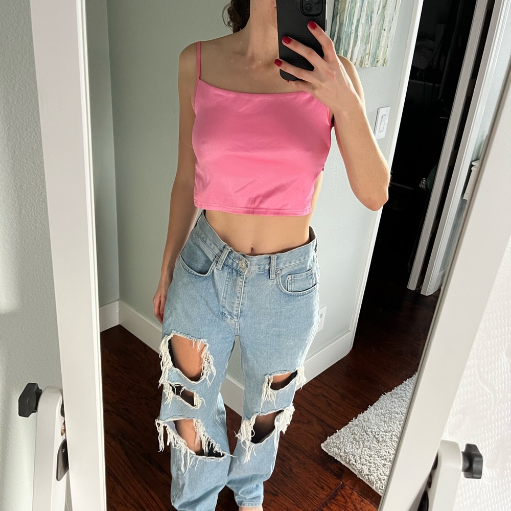 Pink Women's Crop Top